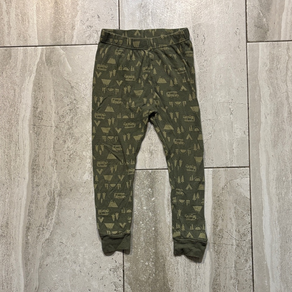 Carter's Olive Green Printed Kids Leggings